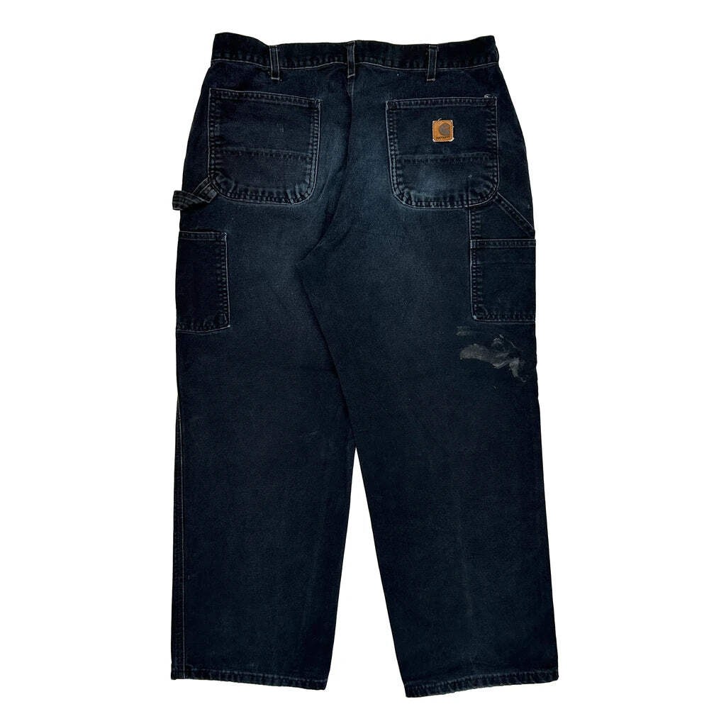 Carhartt Double Knee Carpenter Pants - 36W 30L Dark Wash Cotton