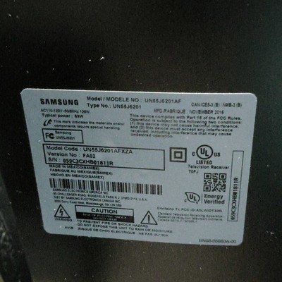Samsung UN55J6201AF 55'' LED 1080p Smart TV Wi-Fi Apps HDMI USB Black