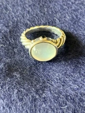 David Yurman Authentic Renaissance SS/Cabochon Moon/onyx Stones. EUC 8.5 RARE