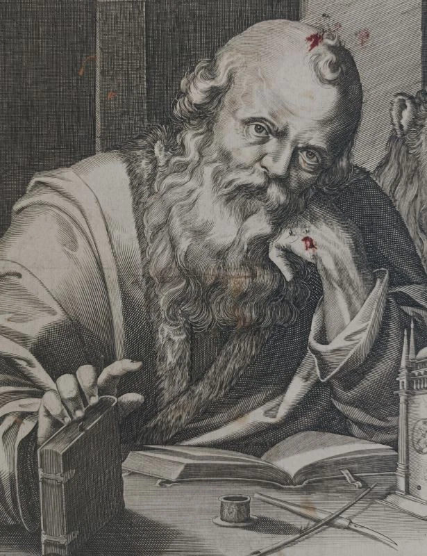 D. Marcus Evangelistes - Dietrich Krüger Crüger Kupferstich Markus Bildnis 1615 - Bild 2 von 4