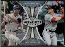 2019 Topps Chrome Greatness Returns Benintendi - Yastrzemski Card #GRE-1