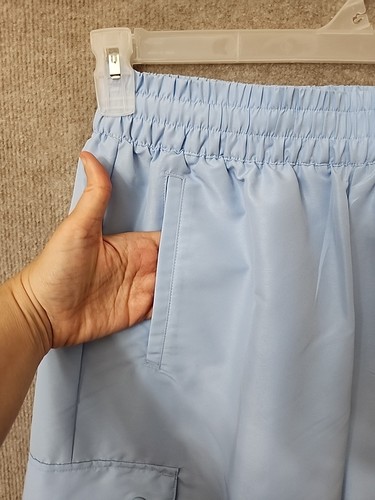 adidas Originals Essentials Woven Cargo Pants Womens S Blue Lightweight NEW - Picture 3 of 11