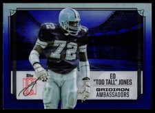 Ed "Too Tall" Jones 2024 Topps Signature Gridiron Ambassadors Purple /100 #GA-24