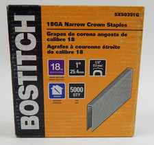 Genuine Bostitch 18 GA 1" 7/32" SX Narrow Crown Staples 5000 QTY SX50351/G