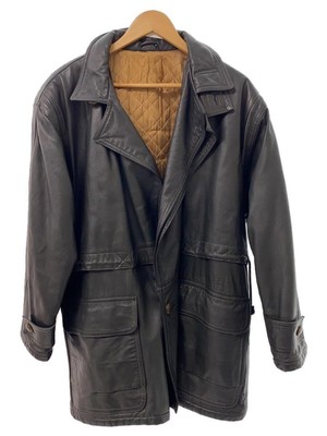Daniele Meucci/Leather Jacket/Long Length/Leather Coat/Black/Men'S 4612