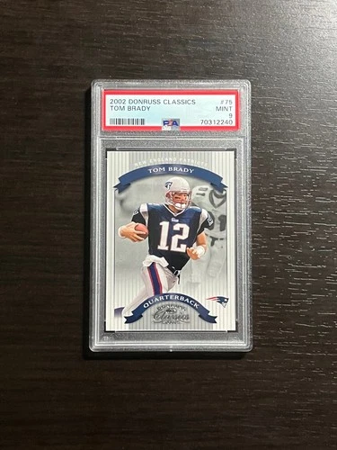 TOM BRADY 2002 Donruss Classics Card #75 Graded PSA 9 Mint! 2nd Year Patriots