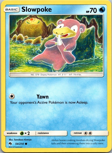 SLOWPOKE 54/214 COMMON LOST THUNDER Pokemon NM LOST THUNDER