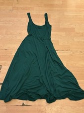 REFORMATION Rou Green Midi Fit & Flare Dress Size L Women Sleeveless Casual G19