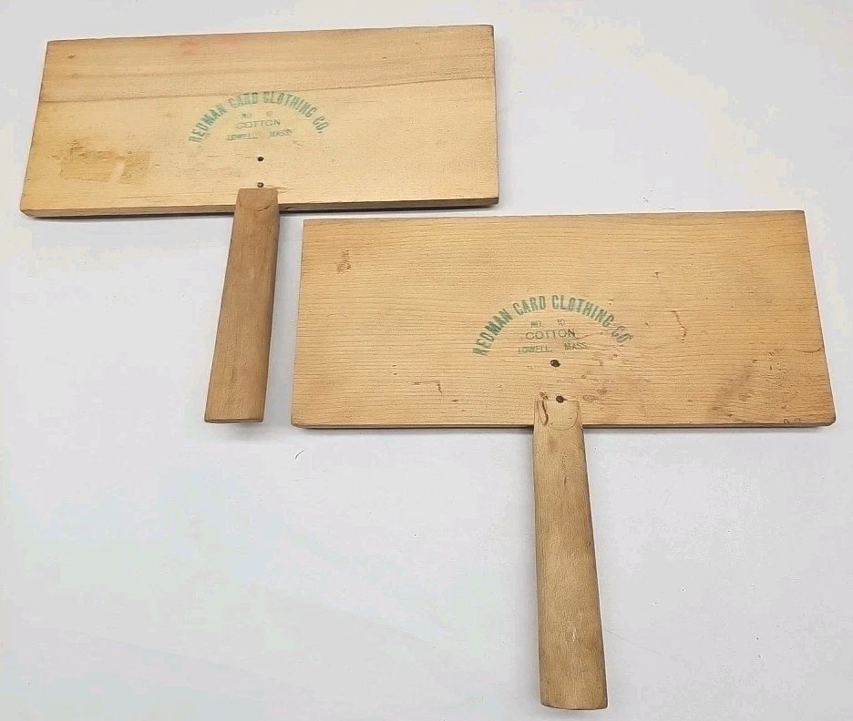 Redman Card Clothing Co. No. 10 Cotton Wool Carders Pair - Image 2 of 4