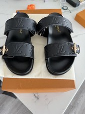 Louis vuitton bom dia sandals Comfort Mule Worn 2x Size 5.5-6 Women s Us