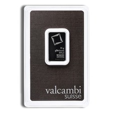 10 gram Platinum Bar - Valcambi (Carded) 1998.37 per troy oz
