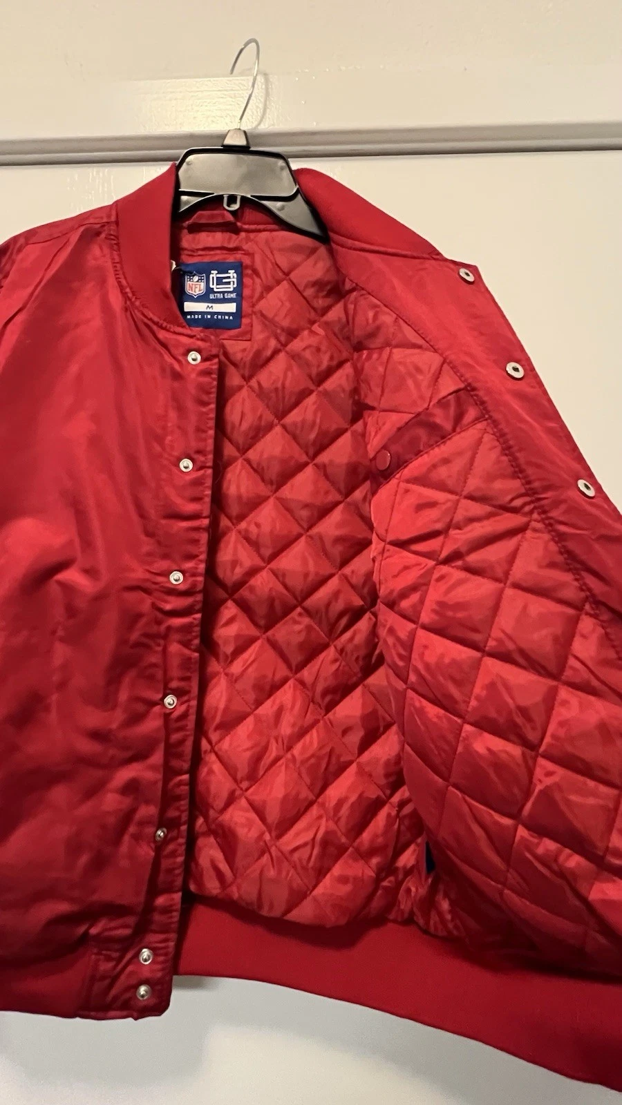 Brand New With Tag 49ers Red Satin Bomber/varsity Jacket Size medium - product detail image 5