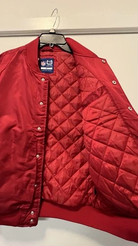 Brand New With Tag 49ers Red Satin Bomber/varsity Jacket Size medium  image 5
