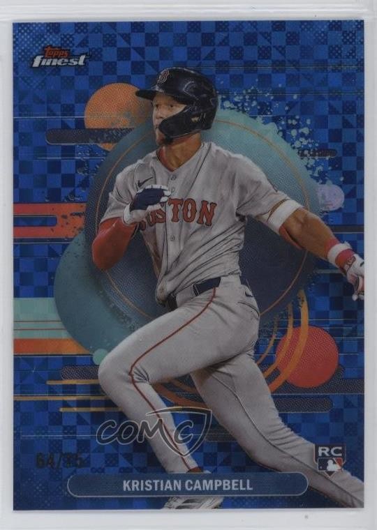 2025 Topps Finest Uncommon Blue Checkerboard Refractor /75 Kristian Campbell tw0