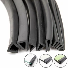 Black Rubber U Channel Edging Trim Seal Door Window Edge Protector Strip U-Shape