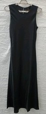 New QUINCE Washable Stretch Silk Tank Midi Dress Black Size S
