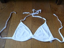 AMERICAN APPAREL HALTER TIE BACK TRIANGLE LOUNGE BIKINI BRA 1 2 FAIR TRADE 30-34