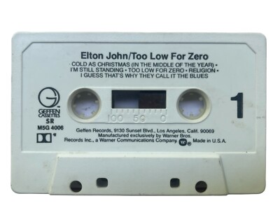 Elton John / Too Low For Zero Cassette Loose No Case 1983 White