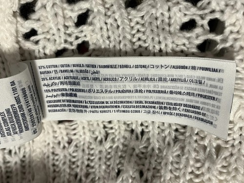 Abercrombie & Fitch Kids IVORY OPEN KNIT CARDIGAN SWEATER NWT LARGE - Picture 6 of 6