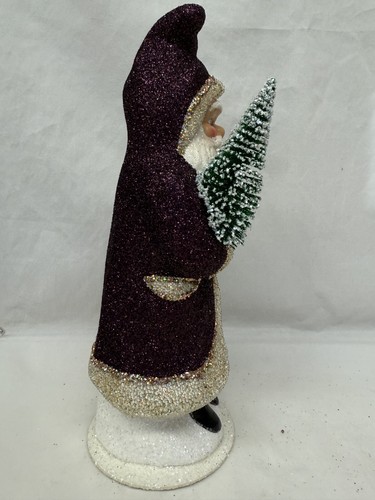 neuer Ino Schaller deutscher Weihnachtsmann mit dunkellila Mantel und Glitzer allover - Bild 4 von 6