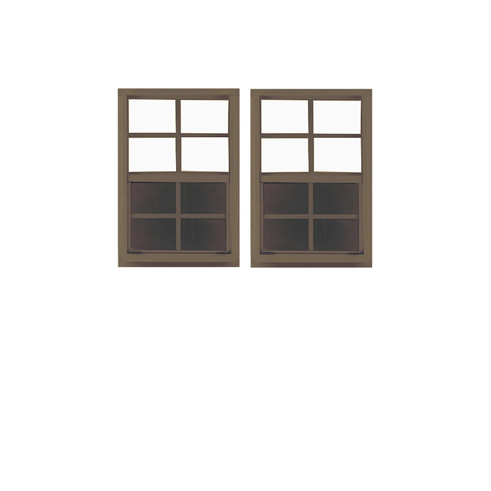 Paquete de 2 ventanas de cobertizo y más ventana de cobertizo de 12" x 18" marrón al ras aluminio templado Foto 2 de 4