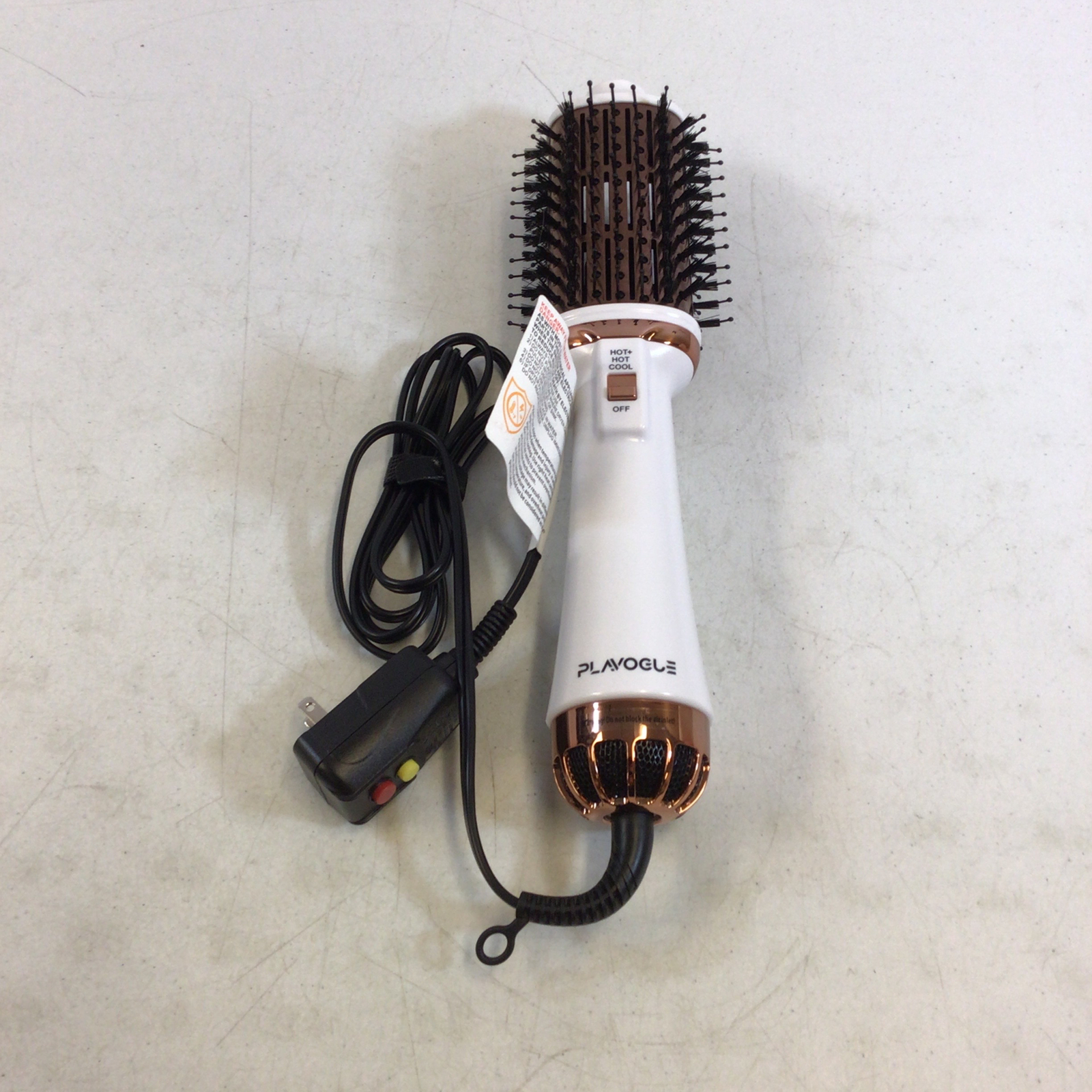 Plavogue PV222 White Dual Voltage 1000W 50/60Hz Volumizer Hair Dryer