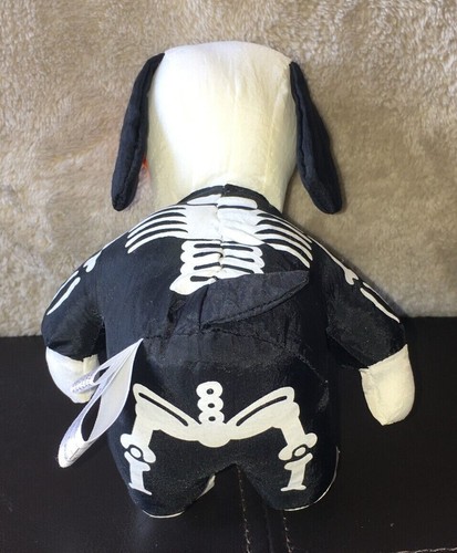 Vintage Whitman's Peanuts Halloween SNOOPY as Skeleton w/Mask Plush Stuffed Toy - Picture 5 of 8