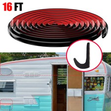 16FT Universal RV Rain Gutter Plastic Drip Rail PVC Rain Van Strip Roof J Shape