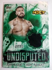 WWE Andrade Cien Almas 2018 Topps Undisputed Green Shirt Relic Card SN 40 of 50