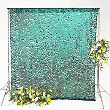 HUNTER GREEN 8x8 ft Big Payette Sequined BACKDROP CURTAIN Wedding Decorations