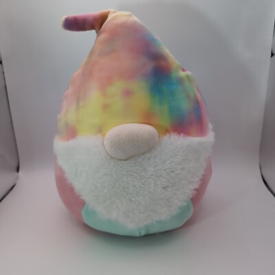  Kellytoy Squishmallows Rayford 10'' Tie Dye Easter Spring Gnome Plush