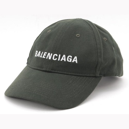 BALENCIAGA Logo Baseball Cap Hat Green 