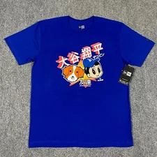 Shohei Ohtani & Decoy Anime Los Angeles Dodgers New Era Shirt Adult Large Blue