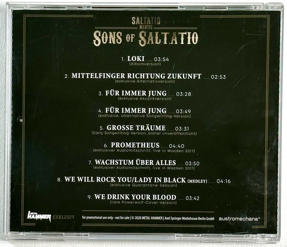 SALTATIO MORTIS Sons Of Saltatio CD 2020 Germany Import Metal Hammer Magazine Foto 2 de 4