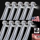 Dental LED E-generator High Speed Handpiece with Light Fiber Optic 4 Hole 1-10X