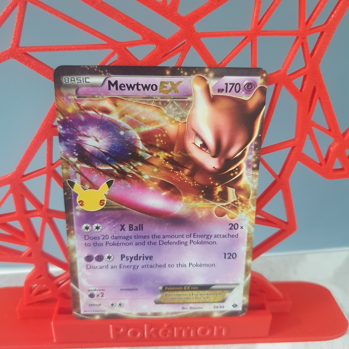 Pokémon TCG Card Mewtwo EX 54/99 Celebrations 25th Anniversary