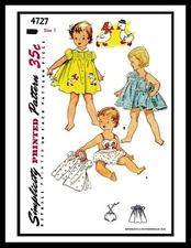 Simplicity 4727 Sewing Pattern Romper Sunsuit Playsuit BABY GIRLS Toddler Beach