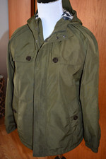 BURBERRY OLIVE GREEN RAIN WIND FALL JACKET BOYS SZ 12 EUC 