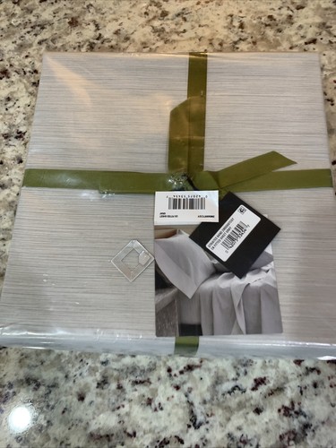 Michael Aram Striated Band California King Fitted Sheet - Gray - 第 1/7 張圖片