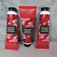 Bath Body Works JAPANESE CHERRY BLOSSOM Hand Cream Lotion Shea Butter 3pc 1oz