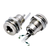 DC099 5.5 x 2.1 mm 2.5mm DC Power Jack Socket Female Panel Mount Connector Plug