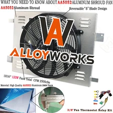 Radiator Shroud Fan+Relay Kits For 2003-2013 CHEVY CORVETTE SSR 5.3 6.0L 7.0L V8