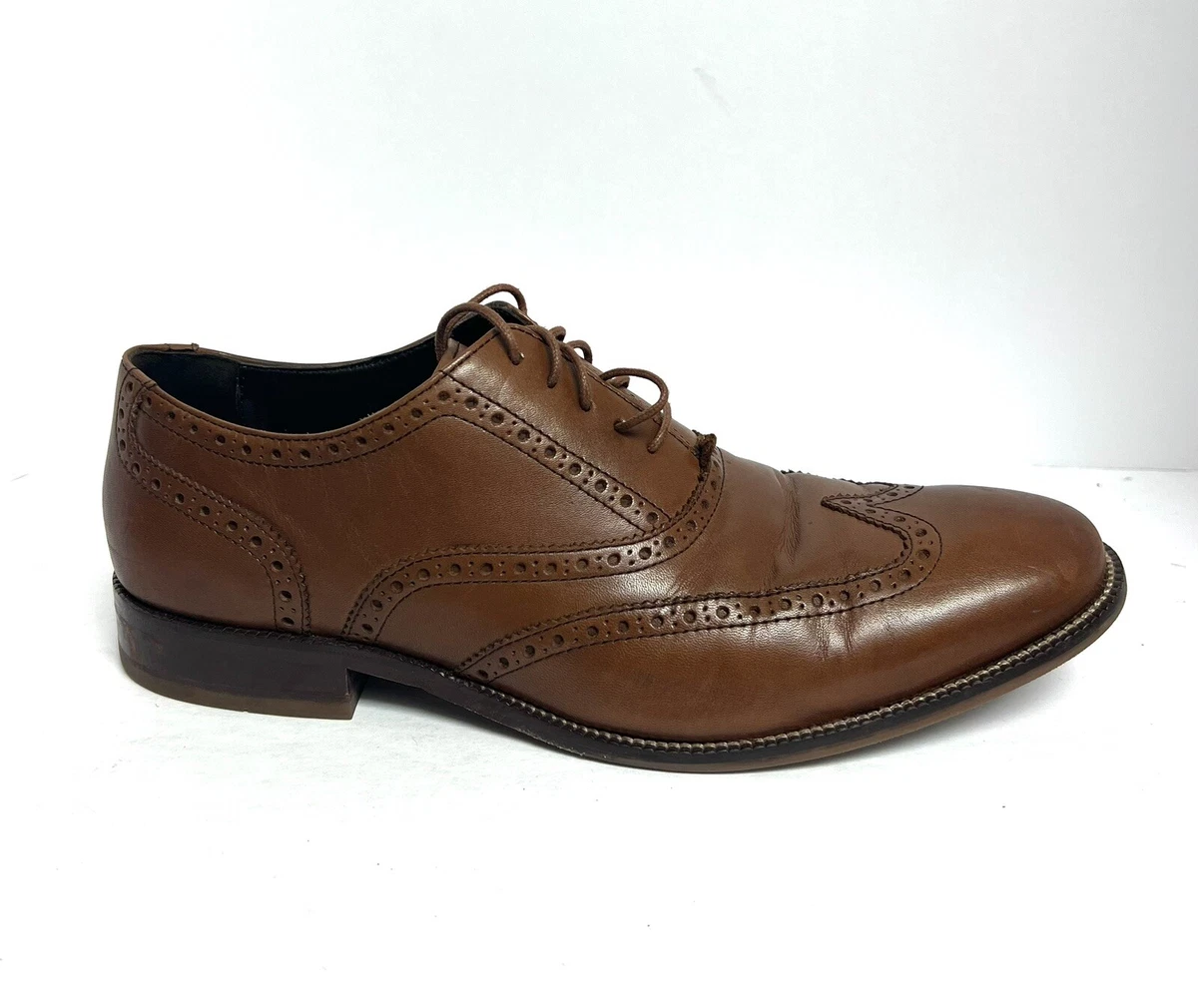 Cole Haan Mens Williams Wingtip Oxford Tan Size 10.5 Wide eBay