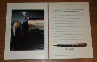 Seltene Werbung PARKER DUOFOLD Füllhalter - Hispano Suiza (1925) #2 1988