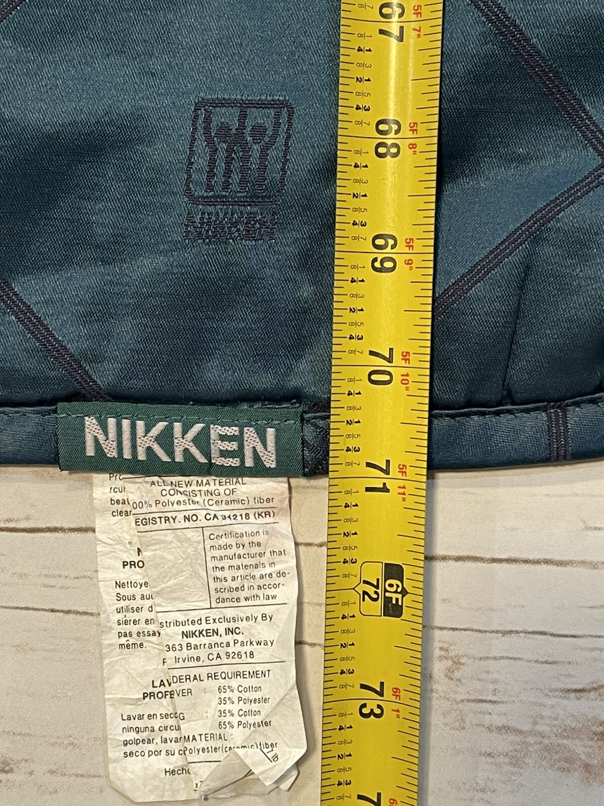 Nikken Kenkotherm Kenko Travel Pad Blanket Infared Technologies Teal 36" X 71"