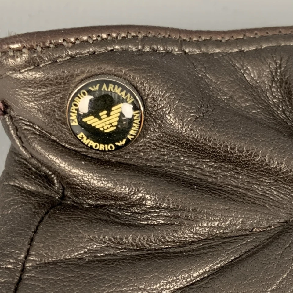 Guantes de cuero EMPORIO ARMANI talla L marrón dos tonos Foto 2 de 4