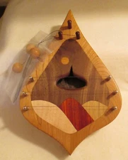 MOON MOUNTAIN WOODS 3-String Cherry Wood & Walnut Door Harp Chime - NEW!