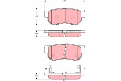 TRW GDB3298 Bremsbelagsatz, Scheibenbremse für HONDA,HYUNDAI,HYUNDAI (HUATAI),JA