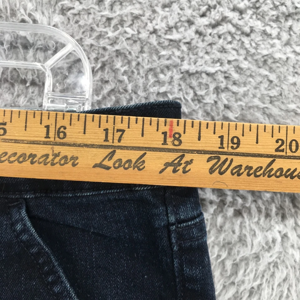 Gloria Vanderbilt 妈妈短裤女式 16 蓝色深水洗牛仔棉混纺拉链门襟 — 第 4/4 张图片