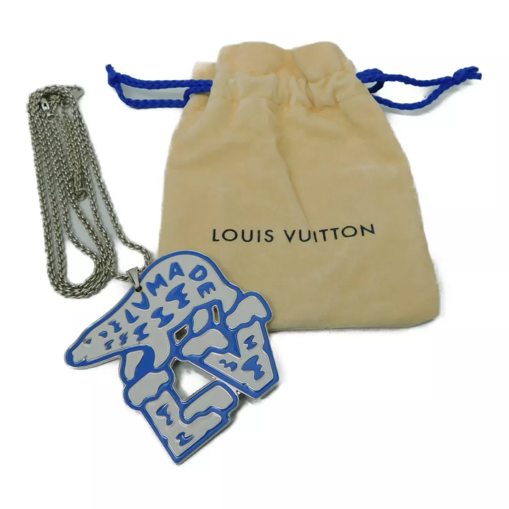 Louis Vuitton X Nigo Mountain Bear Necklace Silver for Men